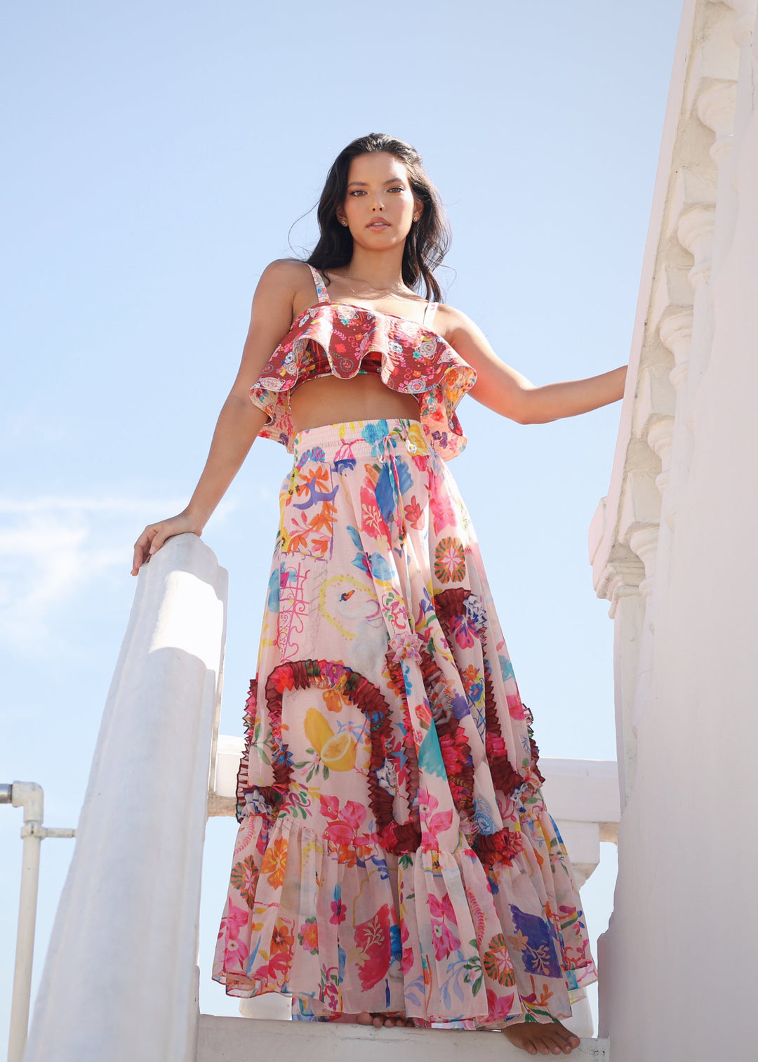 Capri Sunset Maxi Skirt – Lux Riviera Resort Collection 2026