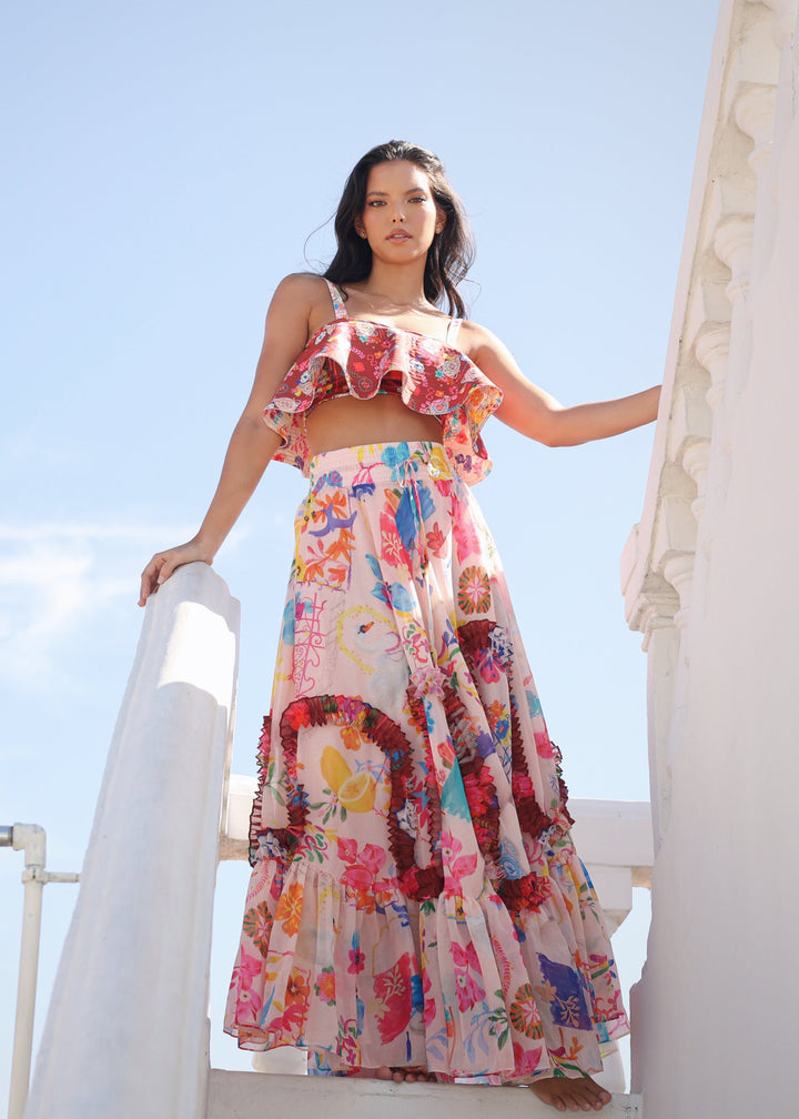 Capri Sunset Maxi Skirt – Lux Riviera Resort Collection 2026