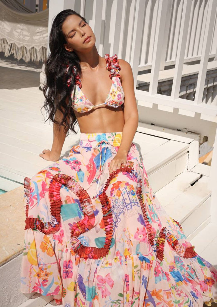 Capri Sunset Maxi Skirt – Lux Riviera Resort Collection 2026