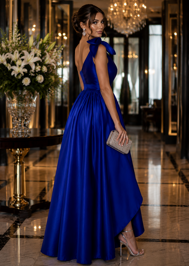 elegant royal blue dresses A-line Long Prom Prom Gowns ARD2066 _cm/inchshoulder to shoulder Royal Blue Prom Dresses, Simple