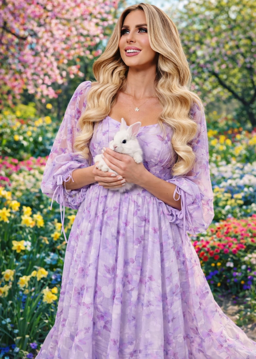 open lace back dress Lavender Garden Romance Midi Dress
