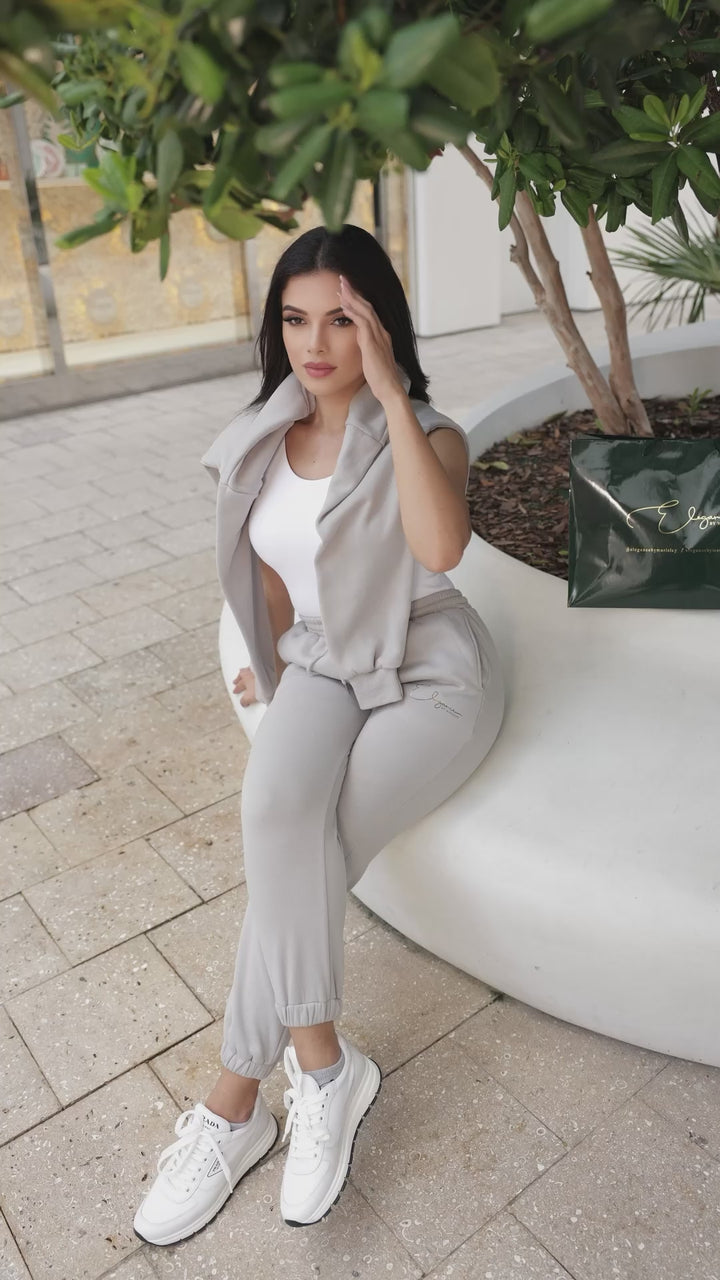 SNUG-SQUAD – Grey 3-Piece Travel Jogger Set | Cozy, Stylish &amp; Effortless