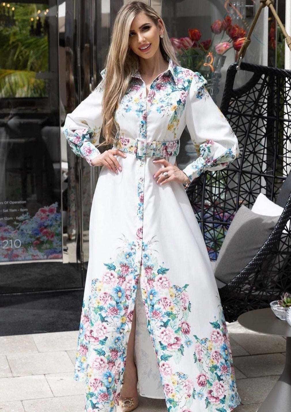Floral Long Sleeve Maxi Dress Plus Size - Shop Now S / US 2-4 Floral Long Sleeve Maxi Dress Plus Size - Shop Now S / US 2-4