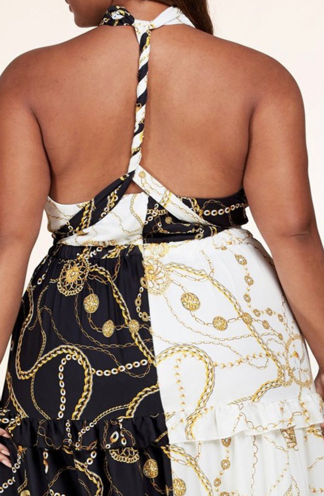New YORK Black & White Maxi Dress - Plus Size Fashion 1X / US 18-20 / 100% POLYESTER New YORK Black & White Maxi Dress - Plus Size Fashion 1X / US 18-20 / 100% POLYESTER