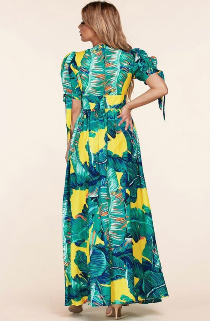 VENICE BEACH Summer Print Maxi Dress with Split Front VENICE BEACH Summer Print Maxi Dress with Split Front