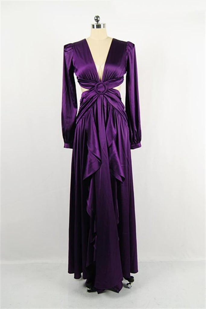 MYKONOS Purple Amethyst Cut Out Long Sleeve Maxi Dress MYKONOS Purple Amethyst Cut Out Long Sleeve Maxi Dress
