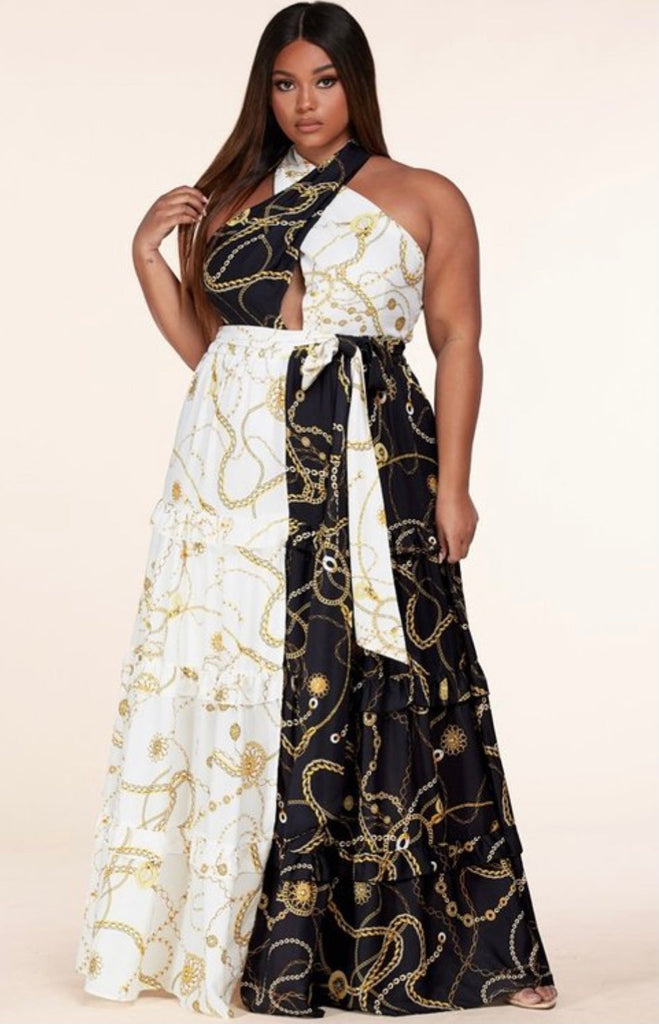 New YORK Black & White Maxi Dress New YORK Black & White Maxi Dress